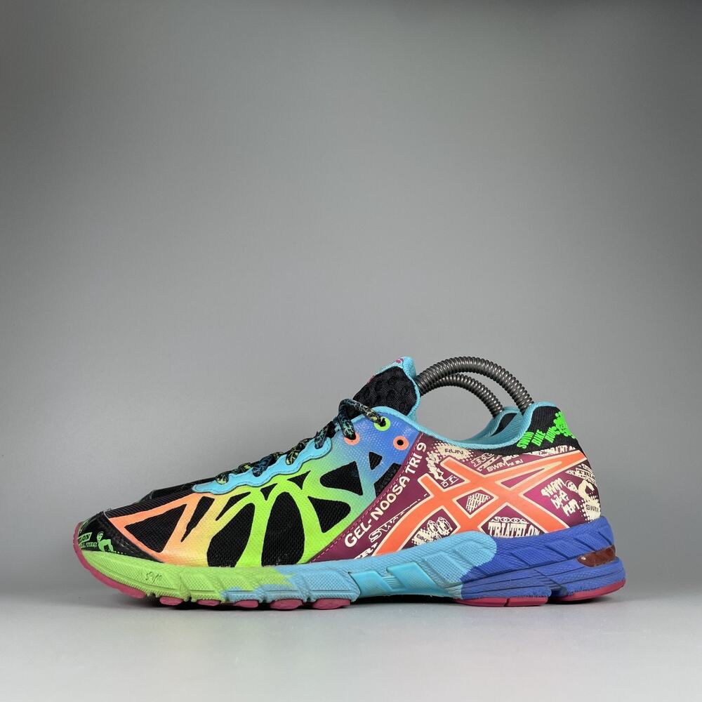 Asics Gel-Noosa Tri 9 Women's 8.5 Multicolor Running Sneaker Athletic Green Blue